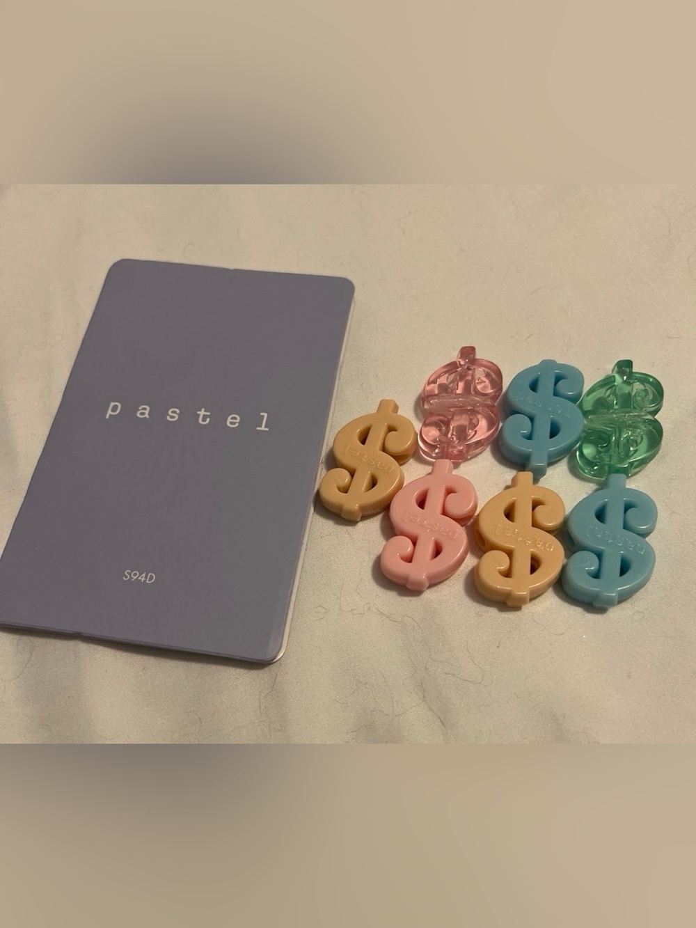 CJ Hendry Pastel Dollar symbol beads (7 beads total)